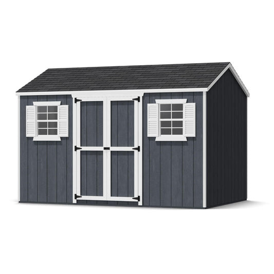 Little Cottage Co. 8x12 Value Workshop Shed with Operable Windows, Outdoor Wood Storage Do-It-Yourself Precut Kit