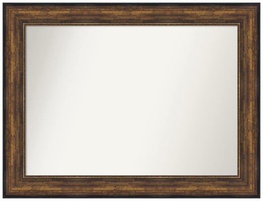Amanti Art Bronze Wall Mirror 35x46 Ballroom Bronze Rectangle Bathroom Mirror for Wall Decor Living Room, X-Large Traditional Frame, Hangs Horizonally and Vertically, Bathroom Decor, Non-Beveled Edge