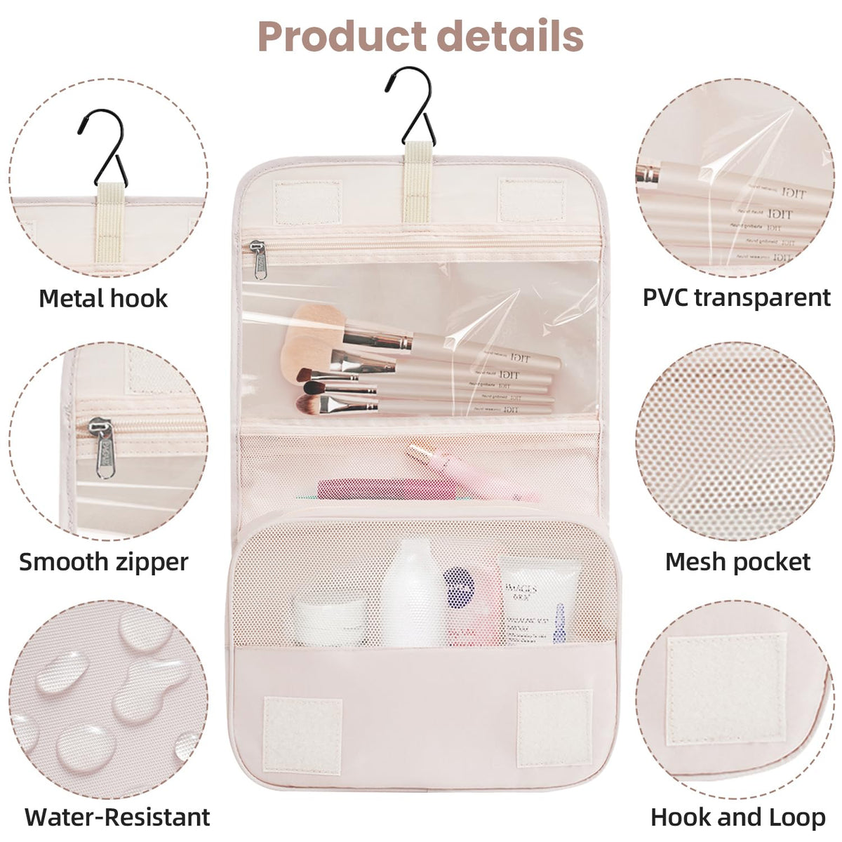 BAGAIL 10 Set Packing Cubes Various Sizes Packing Organizer for Travel Accessories Luggage Carry On Suitcase-Cream