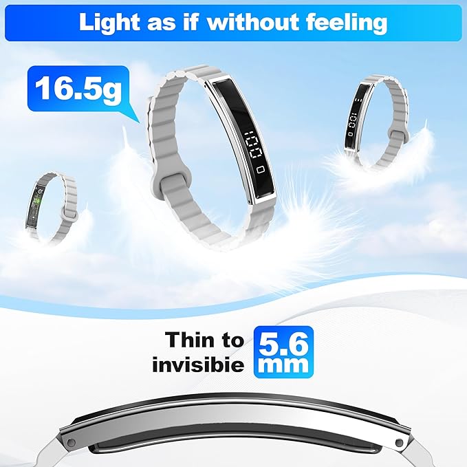 Sleep & Fitness Tracker with 2 Bands, Lightweight Smart Bracelet Wristband for Women Men, 24/7 Heart Rate, Blood Oxygen & Stress Monitor, Waterproof Health Trackers, No Subscription Fee (White)