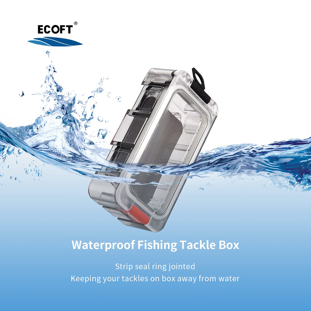 ECOFT Small Tackle Box 8pcs Removable Freely Assemble Fishing Tackle Storage Boxes Strip Seal Luminous Waterproof Fishing Tackle Organizer With Strong Magnetic Function Plastic Storage Organizer Box