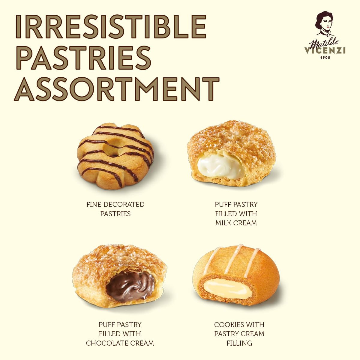 Matilde Vicenzi Verona Gift Tin - Assortment of Italian Pastries and Cookies - Gourmet Gifts for Mother's Day, Birthday and Every Special Occasion - Assorted Cookies in Italian Design Tin 32oz (907g)