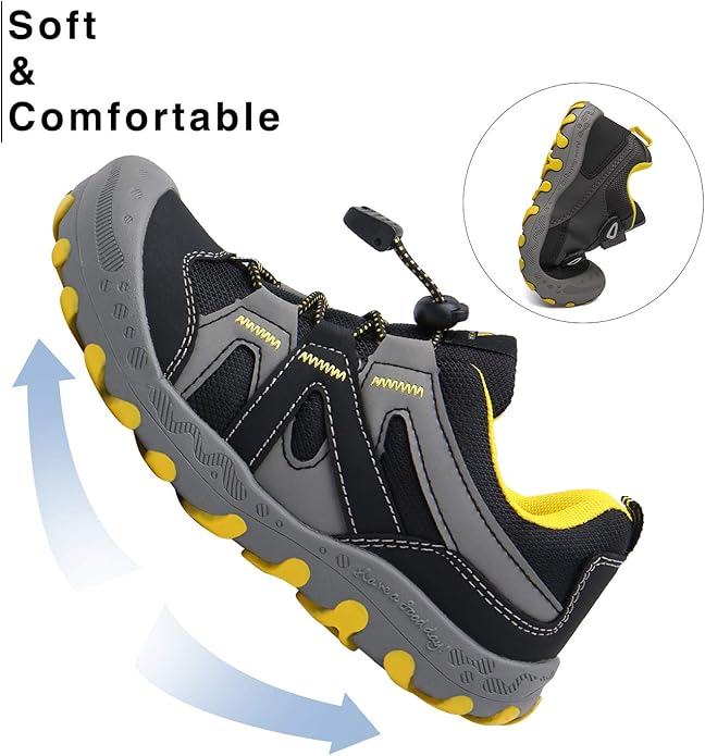 Mishansha Kids Hiking Boots Toddler Girls Boys Hiking Shoes Water-Resistant Anti-Collision Non-Slip Athletic Outdoor Trekking Boots