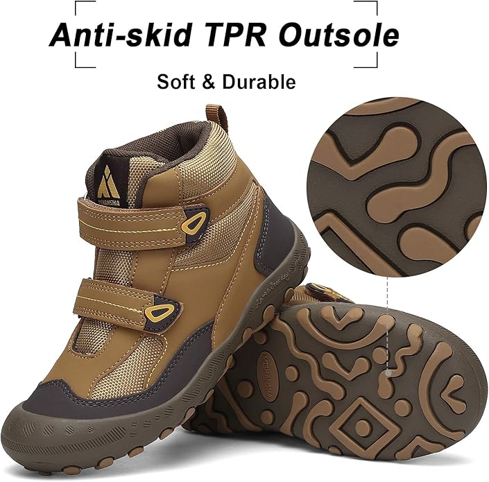 Mishansha Kids Hiking Boots Toddler Girls Boys Hiking Shoes Water-Resistant Anti-Collision Non-Slip Athletic Outdoor Trekking Boots