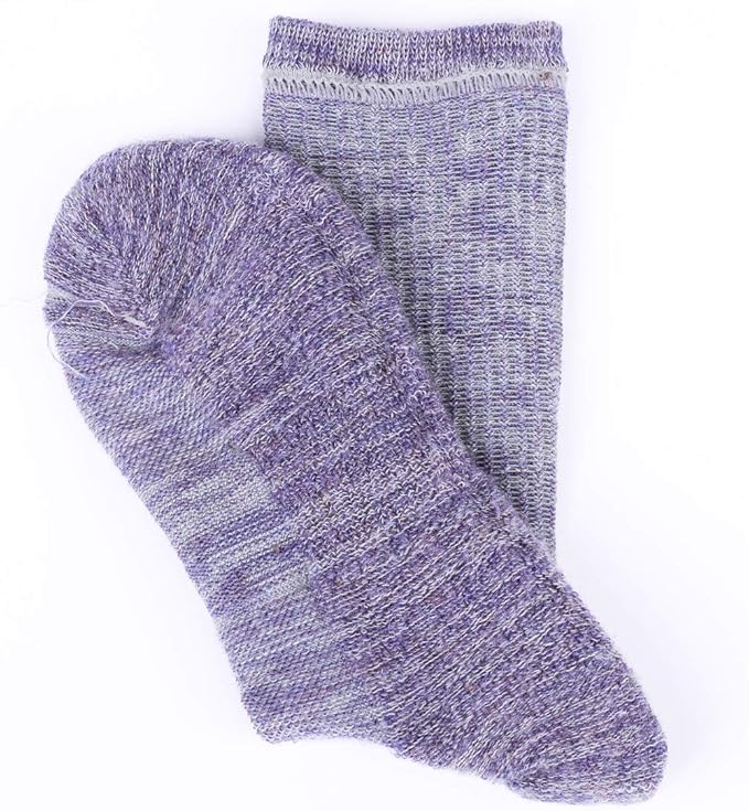 EnerWear 4 Pack Women's Merino Wool Outdoor Hiking Trail Crew Sock