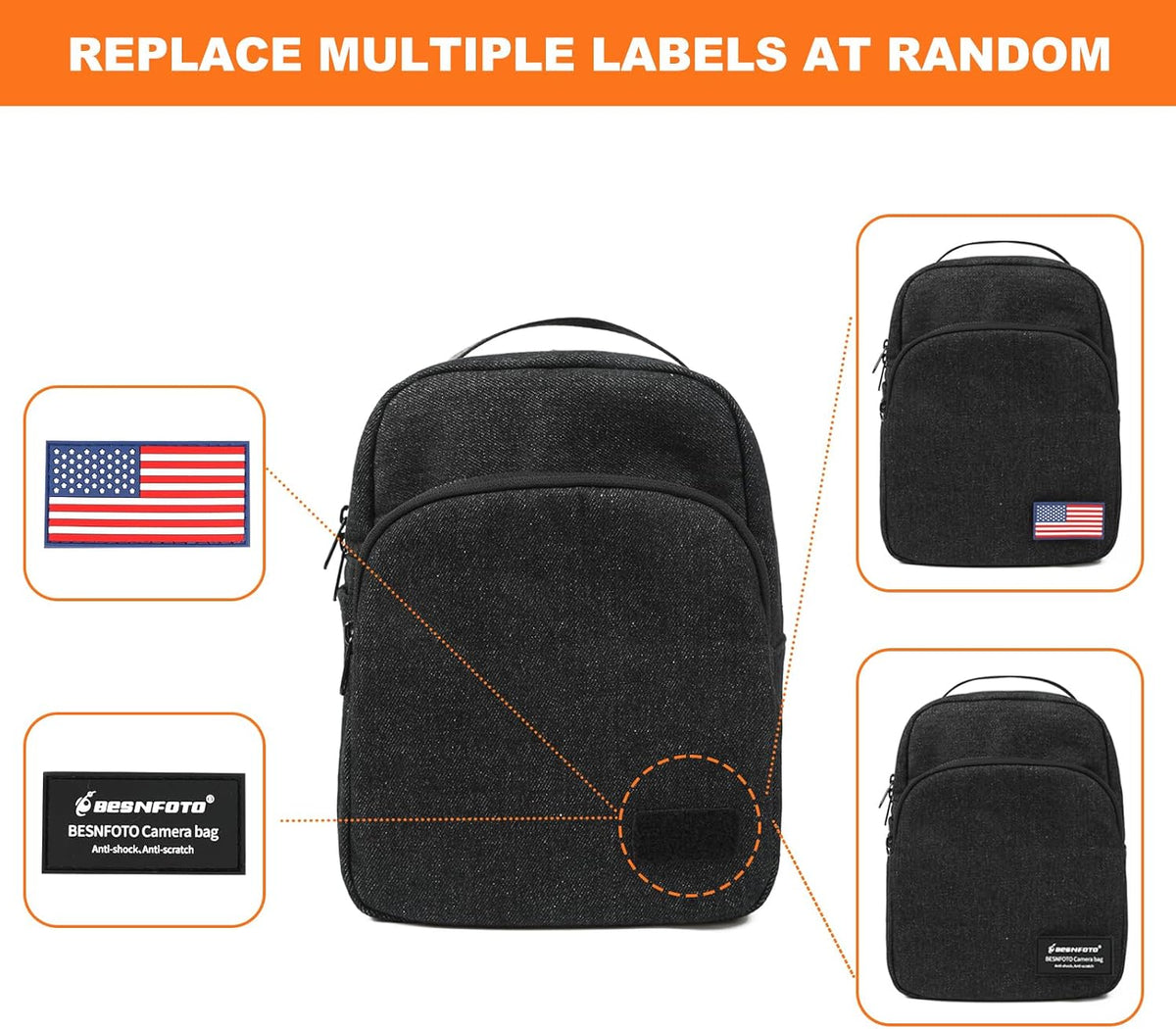 Besnfoto Camera Bag Crossbody Small Cute Camera Bag Purse Waterproof Travel Shoulder Case Sling Designer for Mirrorless