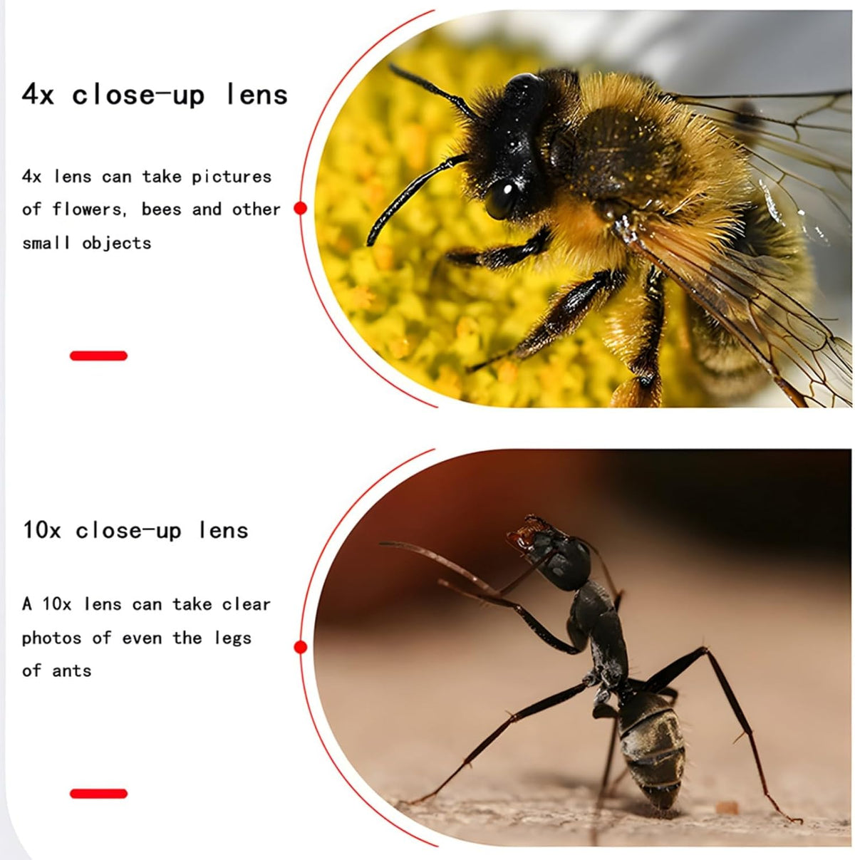 YOFOTIXAUU 67mm 4 (+1 +2 +4 +10) Set, (67mm) Close-Up Lens Filters Kit Pieces Macro Filter Lens Cap & Cleaning Cloth