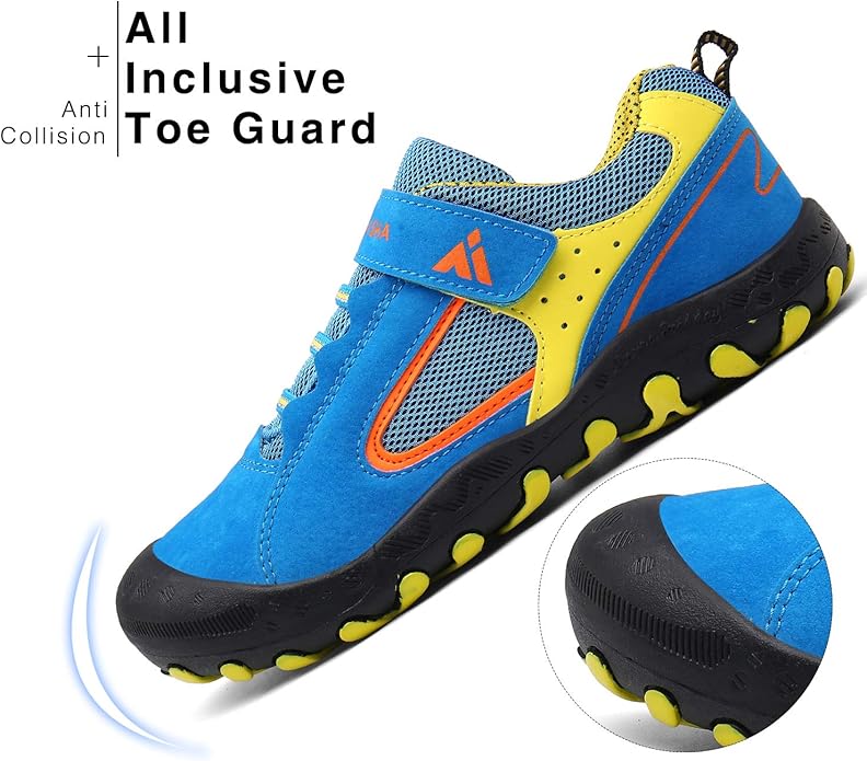 Mishansha Kids Hiking Boots Toddler Girls Boys Hiking Shoes Water-Resistant Anti-Collision Non-Slip Athletic Outdoor Trekking Boots