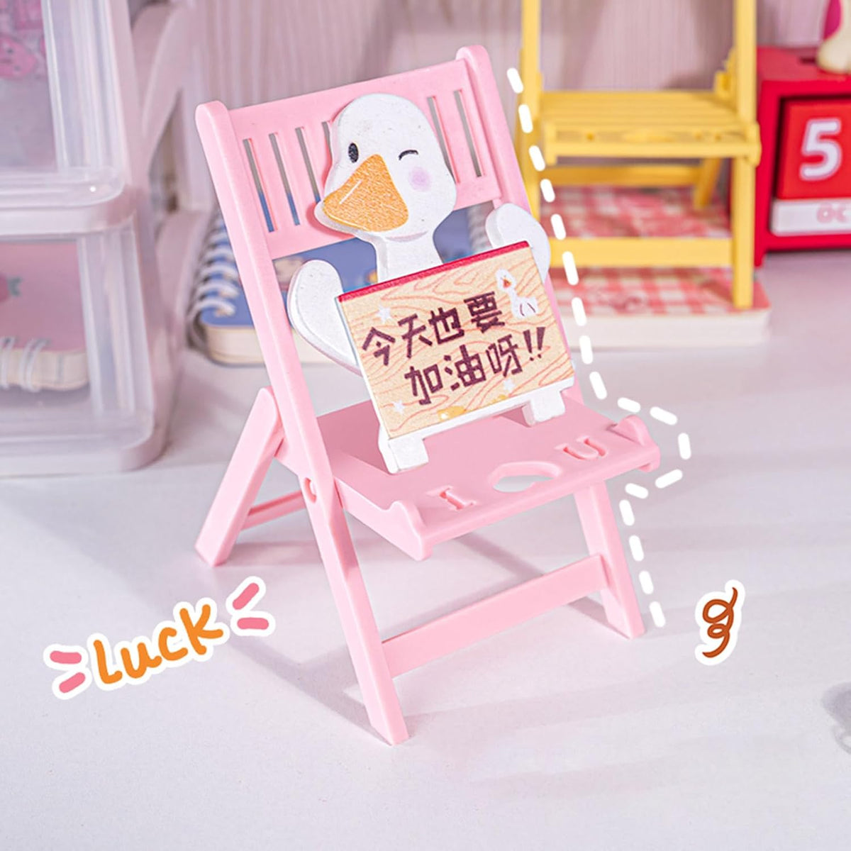 BOGEEL Foldable Chair Phone Stand Portable Holder and Adjustable Phone Stand for Smartphones,Plastic