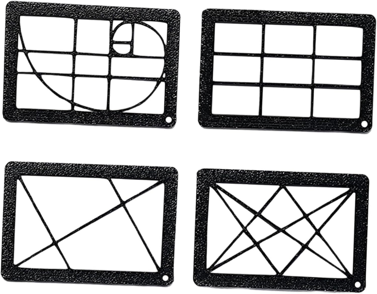 BWOFJGWH 4Pcs with Chain Sturdy Proportion Ruler Compact Composition Viewfinder for Sketching Viewer Painting, pp