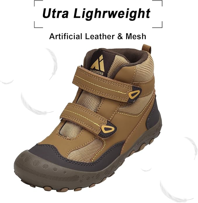 Mishansha Kids Hiking Boots Toddler Girls Boys Hiking Shoes Water-Resistant Anti-Collision Non-Slip Athletic Outdoor Trekking Boots