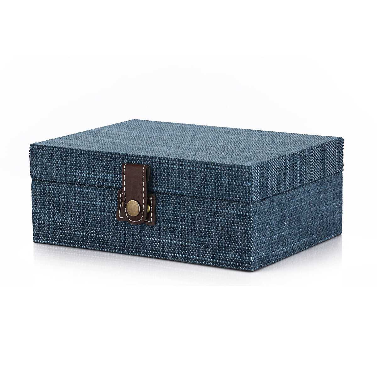 Hipiwe Treasure Chest Box - Wooden Decorative Trinket Jewelry Box with Clasp Memento Case Box Rectangular Keepsake Jewelry Organizer Box Gift for Women Men Home Decor,Medium
