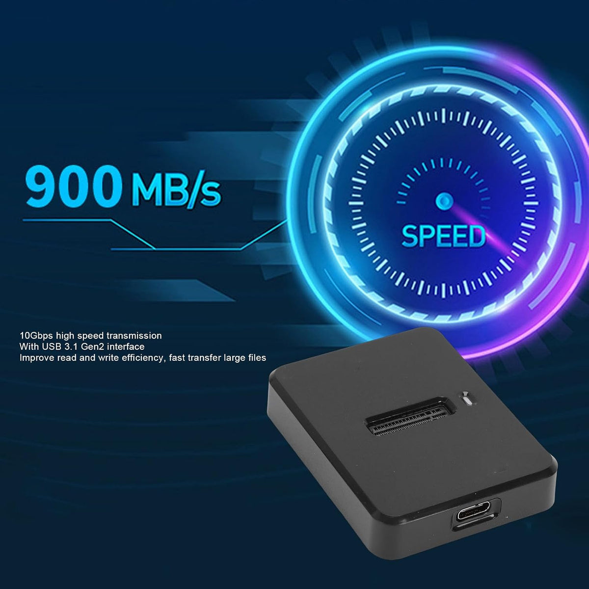 LICAEVEY M.2 10Gbps, 2230/2242/2260/2280 SSD to USB Adapter NVMe & SATA to USB C Docking Station, Aluminum Alloy