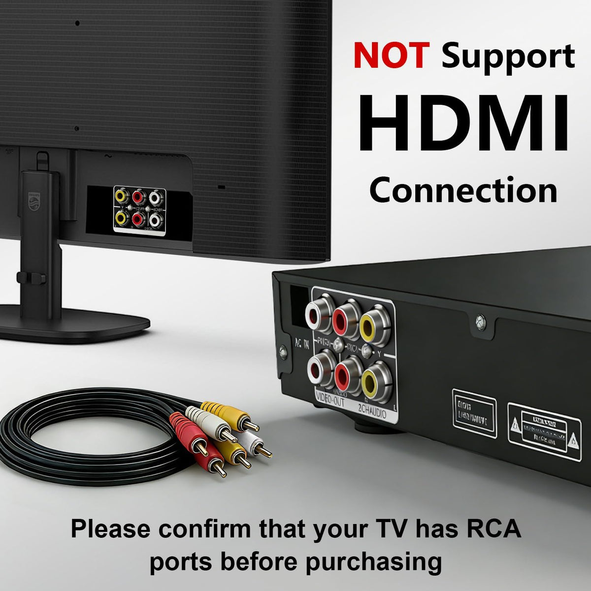 MAITE 128G DVD Player, Region Free DVD Players for CD/DVD's, Compact DVD Player Supports NTSC/PAL System with AV Stable