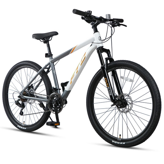 AVASTA 26-inch Mountain Bike for Man Male and Woman Female Adult with Lightweight Aluminum Alloy Frame and Dual Disc Brakes,Front Suspension,21-Speed Gear Shifters,Hidden Brake Cables,Golden