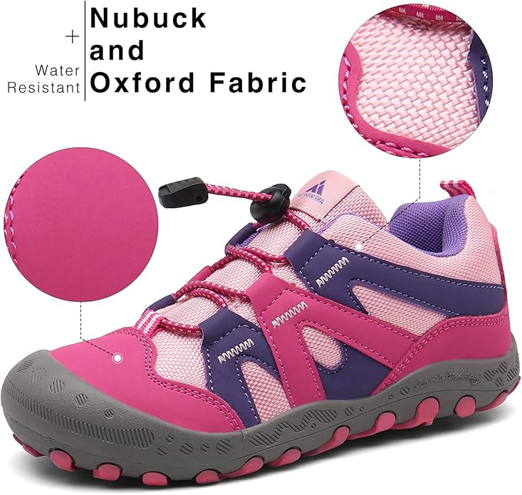 Mishansha Kids Hiking Boots Toddler Girls Boys Hiking Shoes Water-Resistant Anti-Collision Non-Slip Athletic Outdoor Trekking Boots