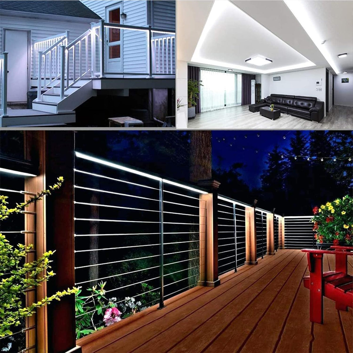 Skiennix 200ft LED Rope Lights - Waterproof Flexible Tube Lighting with 8 Modes for Outdoor & Indoor Use