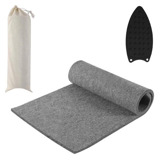 AiVeUao Wool Pressing Mat for Quilting, 36" X 24" Portable Felted Wool Ironing Mat, Quilting Ironing Pad for Quilter, Sewing, Quilting Supplies