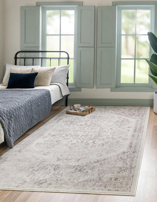 Unique Loom Oxford Collection Area Rug - Radcliffe (10' x 14' 1" Rectangle, Cream/ Ivory)