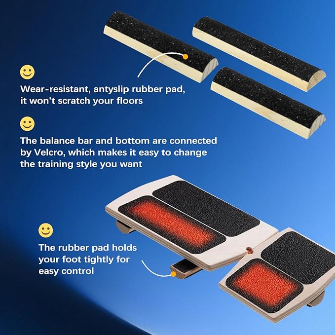 Ankle Foot Strengthener, New Sprain Exerciser, Single Leg Balance Board for Stability Training, Posture Corrector, Home Gym Fitness Equipment (Log color)
