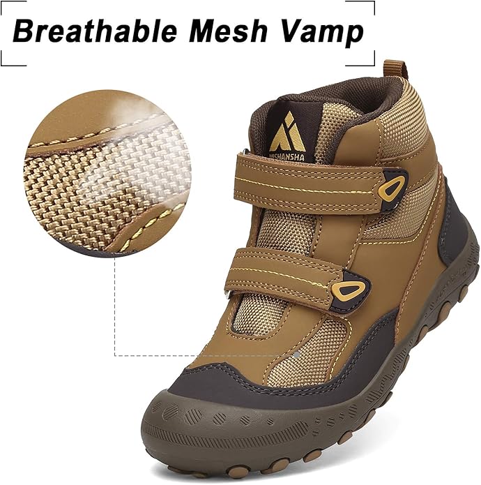 Mishansha Kids Hiking Boots Toddler Girls Boys Hiking Shoes Water-Resistant Anti-Collision Non-Slip Athletic Outdoor Trekking Boots