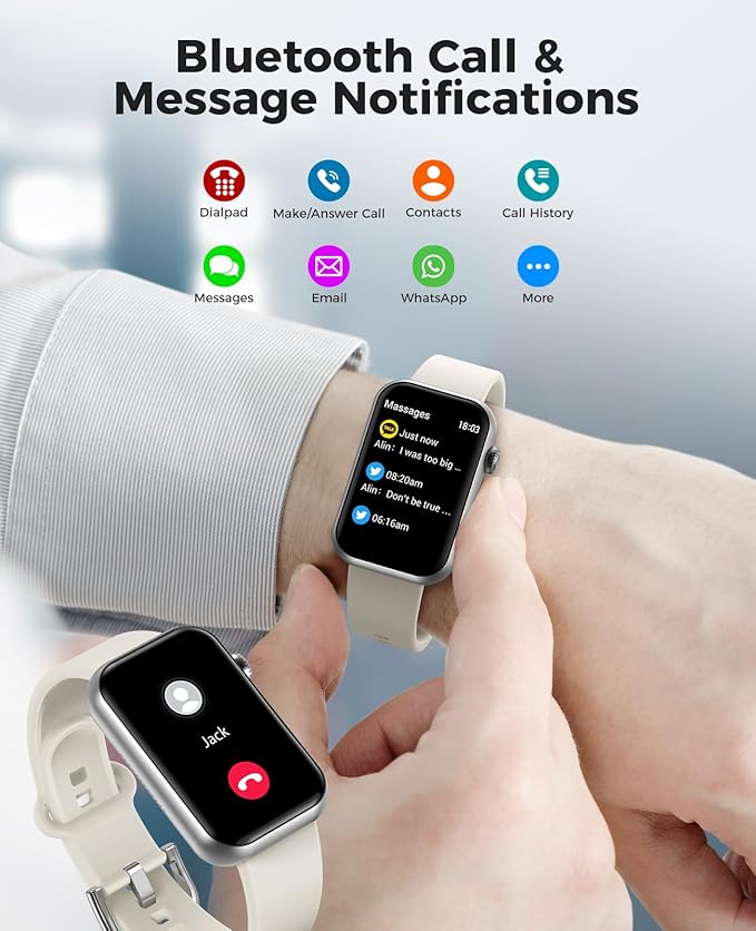 Smart Watch Fitness Tracker (Answer/Make Call), 24/7 Heart Rate Spo2 Blood Pressure Monitor Sleep Tracker, 114 Sports Modes Pedometer Calorie Step Tracker, Waterproof Activity Tracker for Men Women