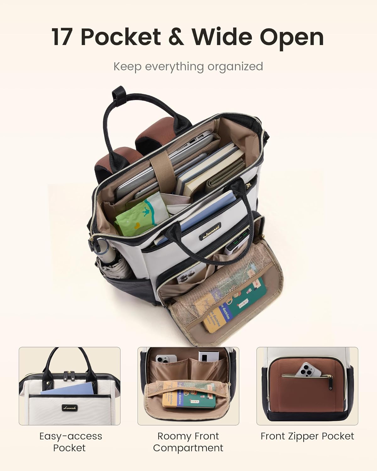 Backpack Holder,15.6 inch Backpack Backpack LOVEVOOK Laptop for Women with Giant Tumbler Professional Nurse Teacher