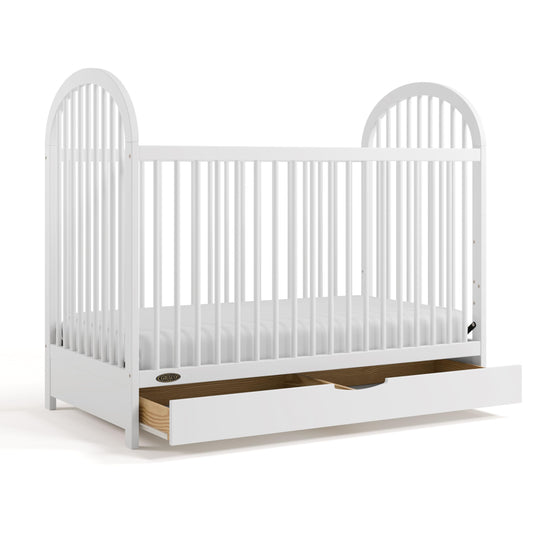 Graco Olivia 3-in-1 Convertible Crib with Drawer – Converts from Baby Crib to Toddler Bed and Daybed, GREENGUARD Gold Certified, Baby Safety Alliance Verified, Easy Assembly (White)