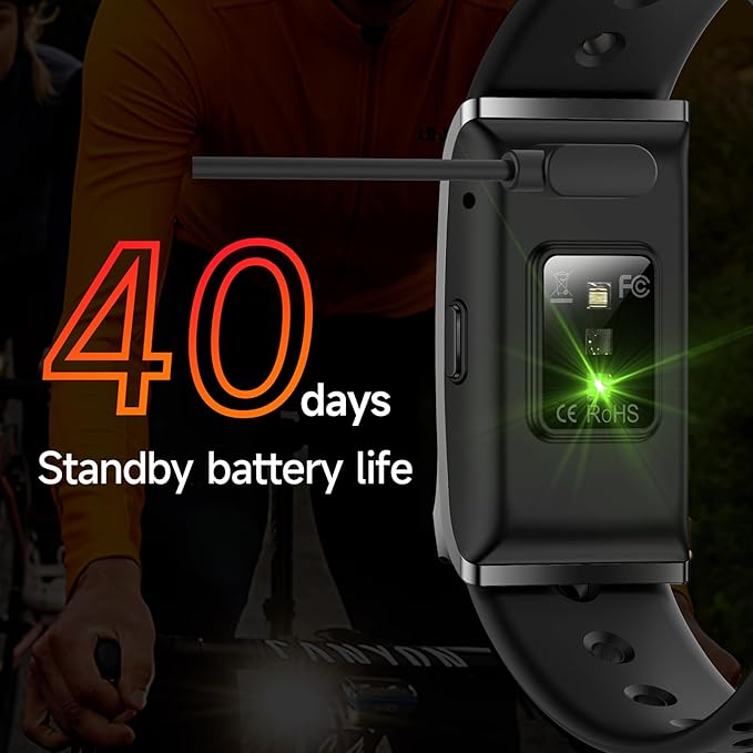 Fitness Activity Tracker, Wearable Health Tracker Wristband Measures Heart Rate, Sleep, Stress, Automatic Health Data Measurement All Day, 120+ Exercise Modes, Wearable Health Tracker with GPS