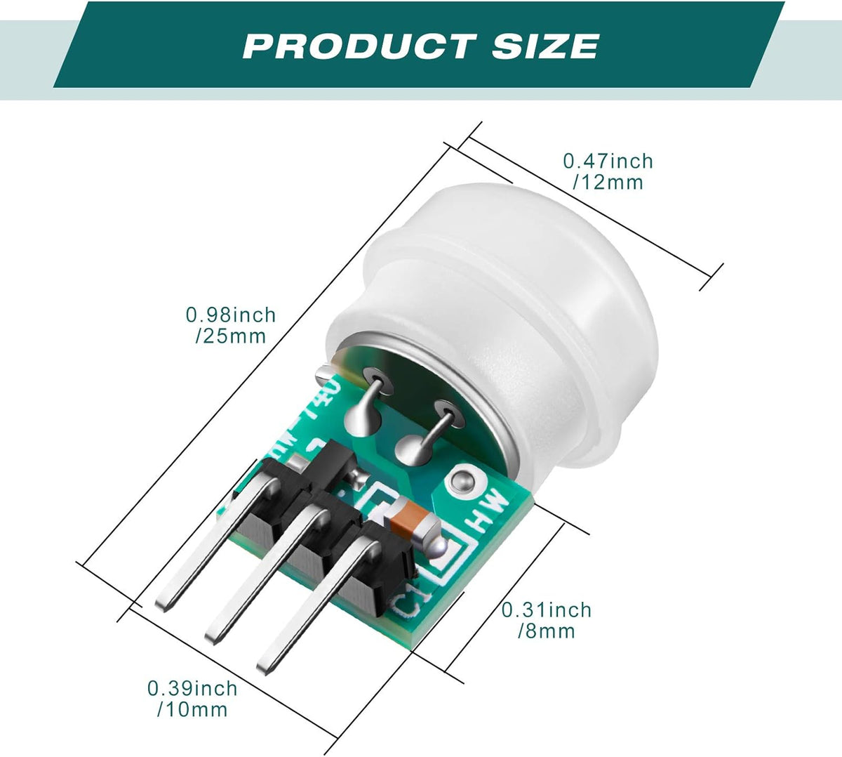 Weewooday 10 Am312 2.7v 12v Pieces Pir Sensor Mini Pir Motion Sensor Infrared Human Body Pyroelectric Infrared Motion