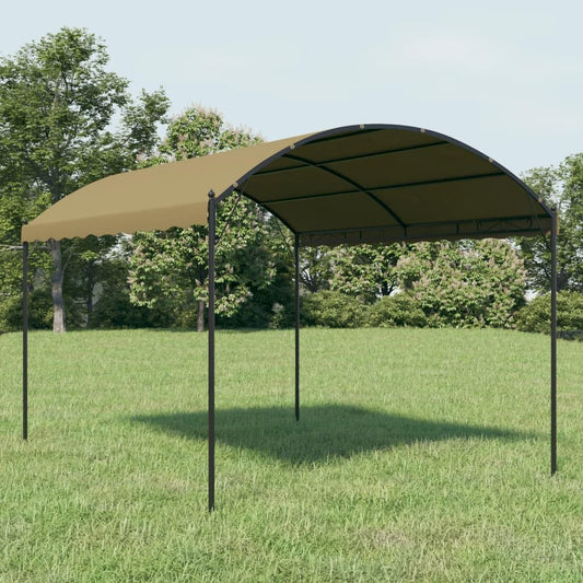 Large Gazebo Taupe and Black, Polyester Fabric Steel Frame, 157.5x157.5x102.4in Outdoor Canopy Tent for Patio, Garden, Event Outdoor Structures