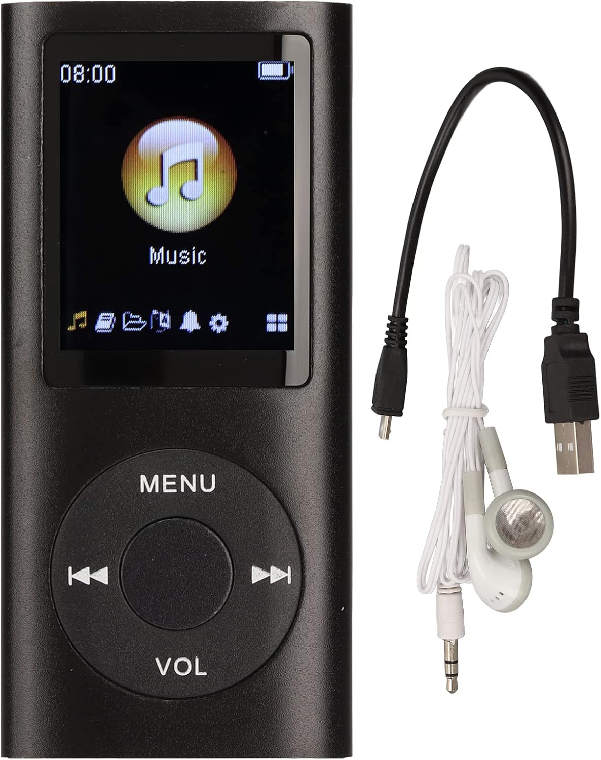 Tangxi MP3 Player/MP4 Player,MP4 1.8 Inch 64G Card,8h Player with Earphones,Classic Digital LCD Screen,Support Memory