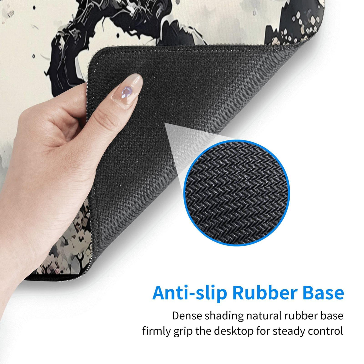Japanese Mouse Pad, Large Japanese Desk Mat, XL Anime Gaming Keyboard Mat, Non-Slip Rubber Base, Big Extended Desk Protector for Home Office, 31.5”x11.8”