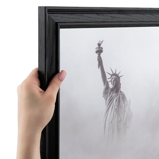 ArtToFrames 28x48 Inch Black Picture Frame, This 1.50 Inch Custom Poster Frame is Colonial Onyx - Comes with Economy Acrylic and Corrugated Backing (2WOM0066-78238-YBLK-28x48)