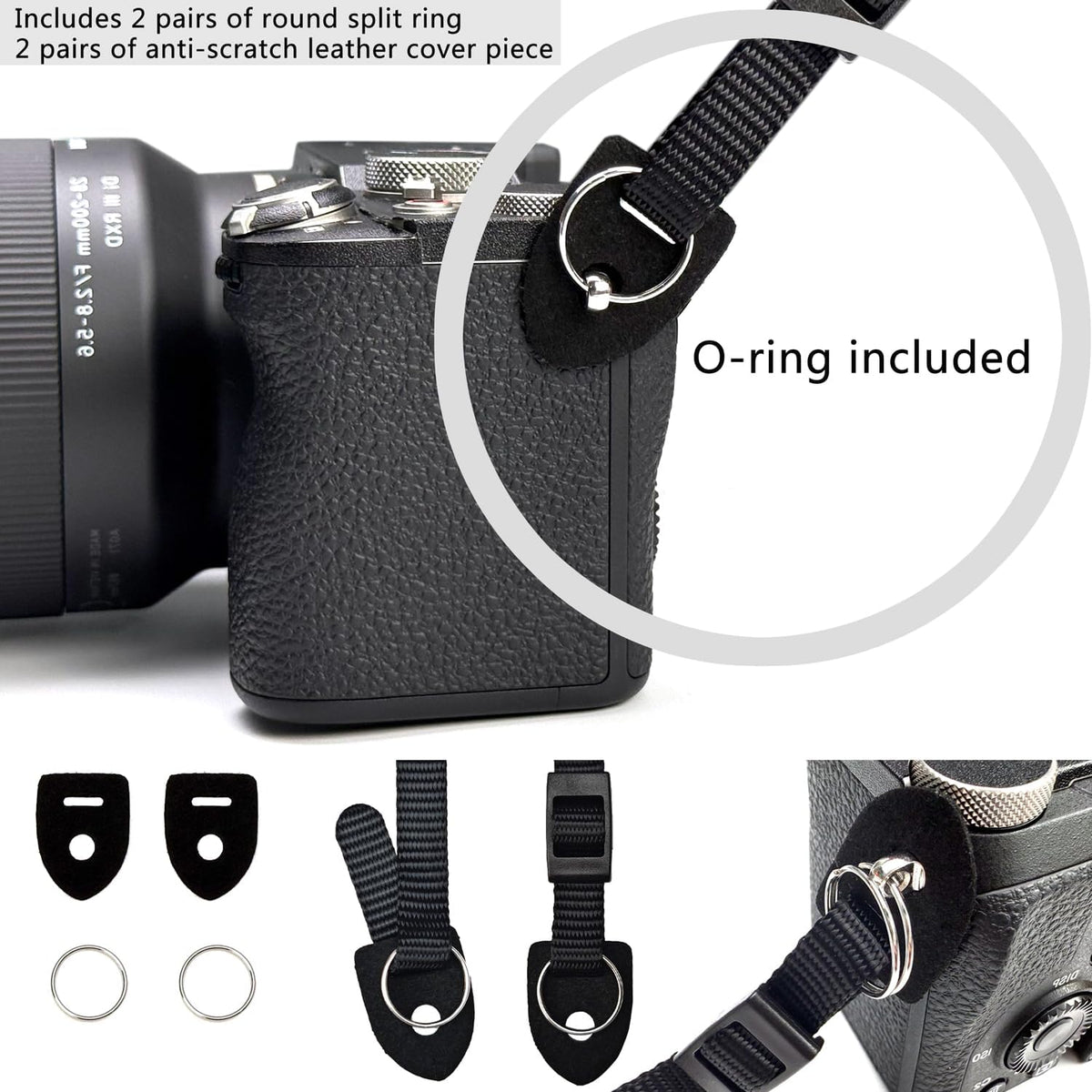 YMTHamaz3 Photographers,Washable,Black,58 Inch Camera Neck Strap Thin,Binocular Strap with Neoprene Padding,Camera
