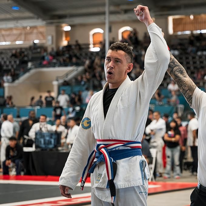 Gold BJJ Aeroweave Jiu Jitsu Gi - Ultra Lightweight BJJ Gi - Preshrunk Brazilian Jiu Jitsu Uniform for Men