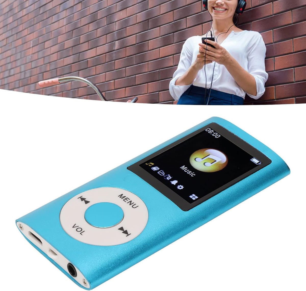 SUNGOOYUE MP3 1.8 Inch MP3 Player,Portable Music Player,Stylish Multifunctional Lossless Sound Slim LCD Screen Portable