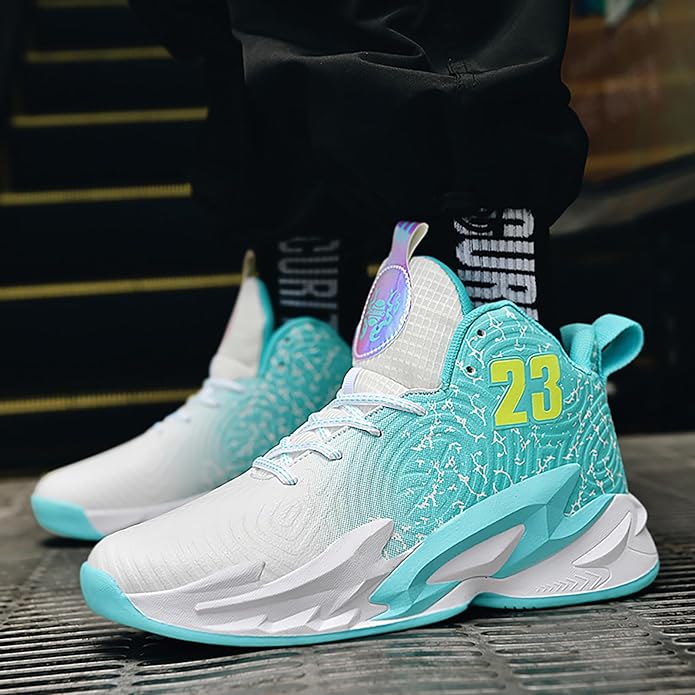 Boys Basketball Shoes Breathable Indoor Athletic Shoes Youth Outdoor Fashion Sneakers Comfortable Basketball Shoes for Girls