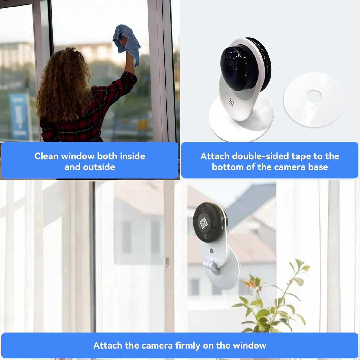 YI 2K 2-Way Indoor Security Camera with Adhesive Mount, Audio, AI Human/Vehicle/Pet Detection, Alerts, Night Vision