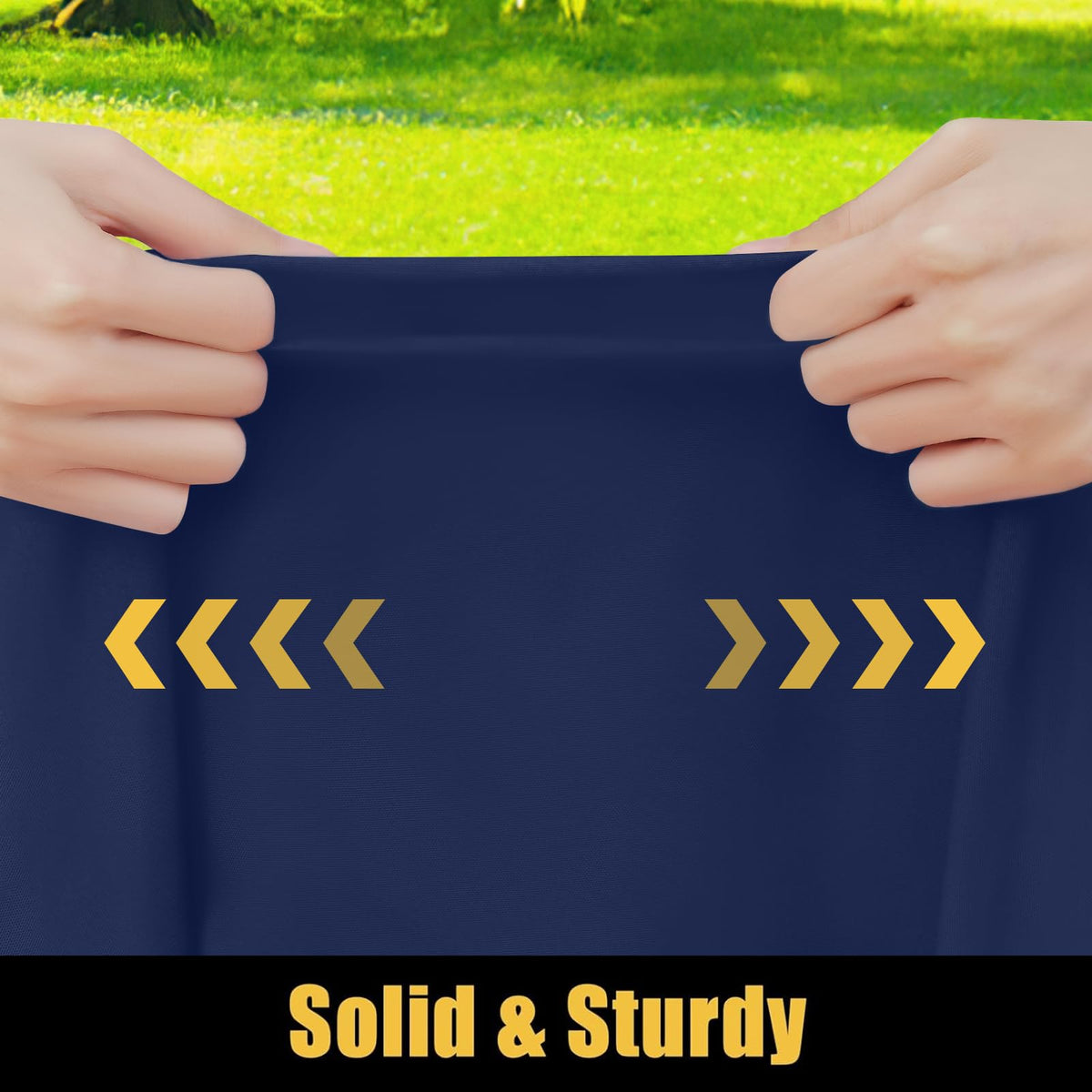 Smiry Rectangle Picnic Table Cloth, Waterproof Elastic Fitted Tablecloths for 6 Foot Tables, Washable Polyester Table Cover for Camping, Indoor and Outdoor (Navy, 30"x72")