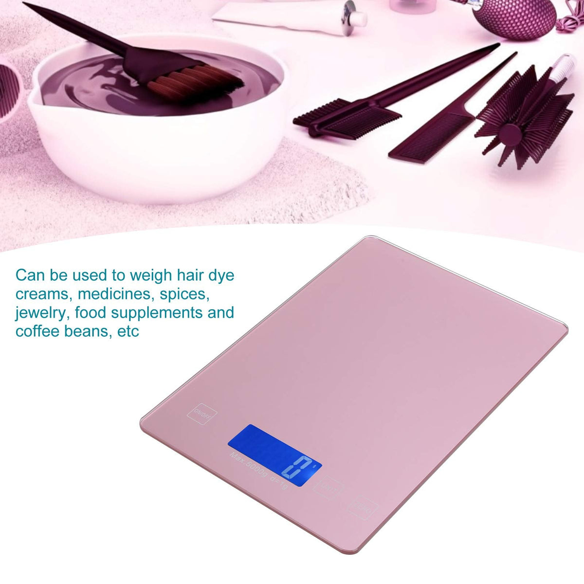 ZJchao Kitchen Precision Electronic Scale, Hair Color Cream Scale, Cake Baking Scale, Hair Dye Cream Digital Scale Kitchen Electronic Scale for Food Coffee Bean
