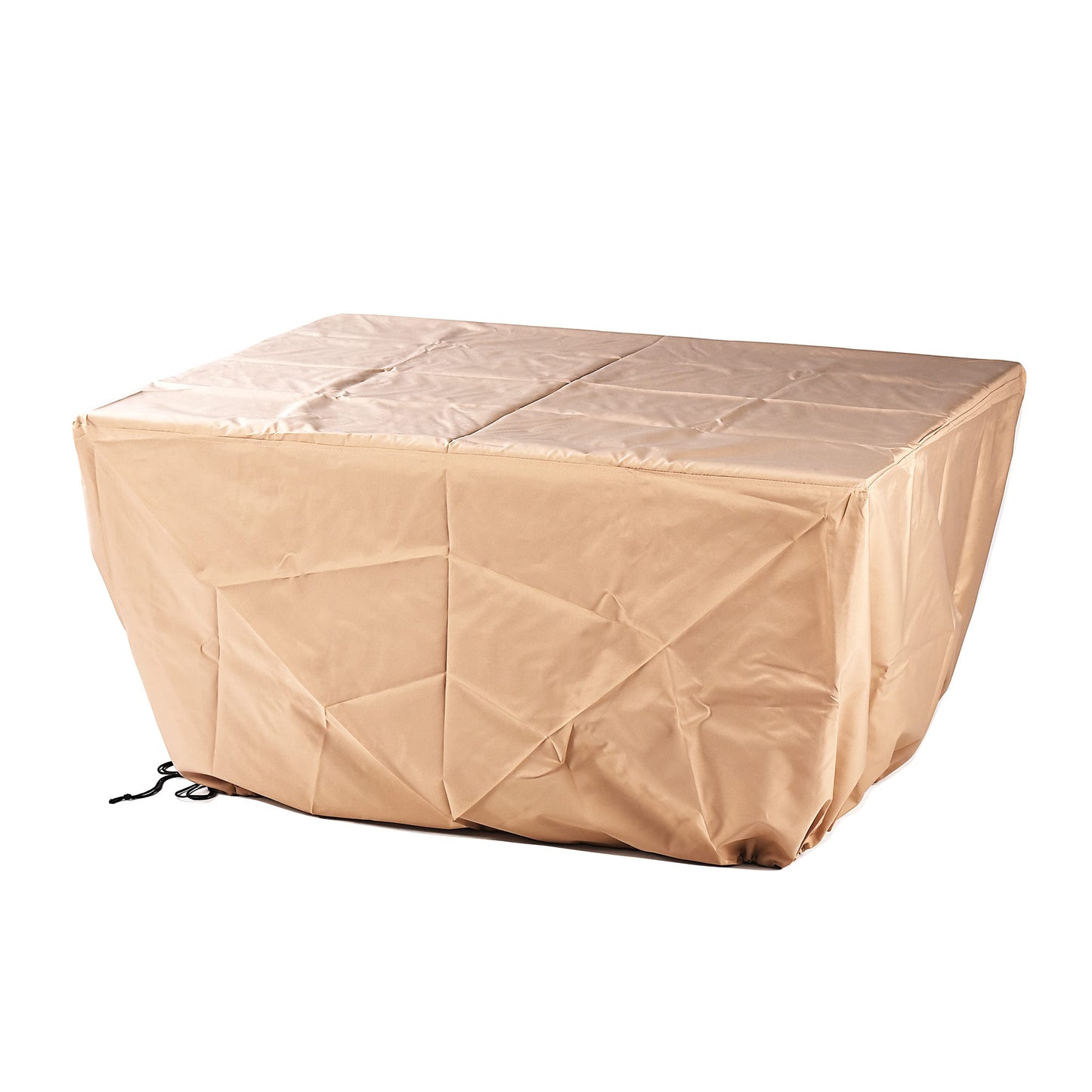 Oakland Living Rectangular 48 in. x 36 in. Aluminum Propane Fire Pit Table, Glass Beads, Two Covers, Lid, 57,000 BTUs in Grey Finish