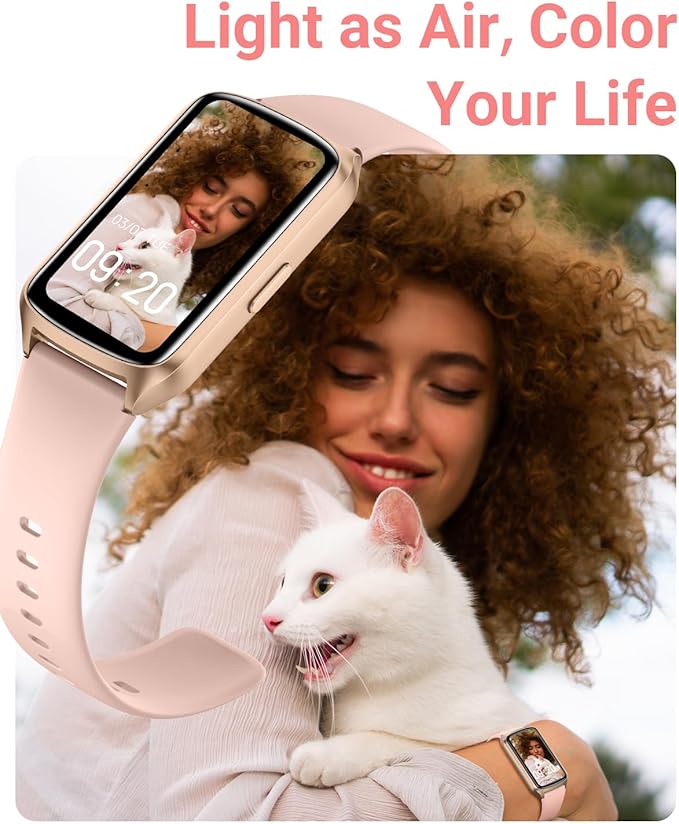 Health Fitness Tracker with 24/7 Heart Rate, Blood Oxygen, Blood Pressure, Sleep Tracker, 5ATM Waterproof Activity Trackers with Step Tracker, Pedometer (S & L Bands Included)