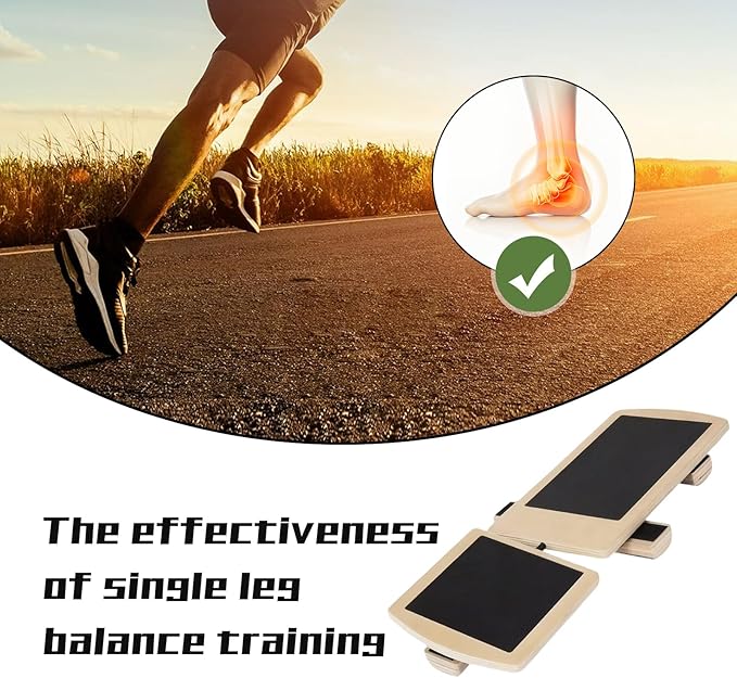 Ankle Balance Board, Ankle Board: Used For Ankle Sprain Recovery,Foot Balance Stability Training and Plantar Fasciitis Relief (Wood Grain Color)