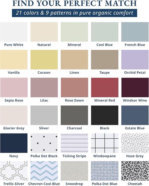 **LANE LINEN 100% Organic Cotton King Bed Sheet Set - Soft, Cooling, All-Season, Oeko-Tex Certified - Mineral Color**