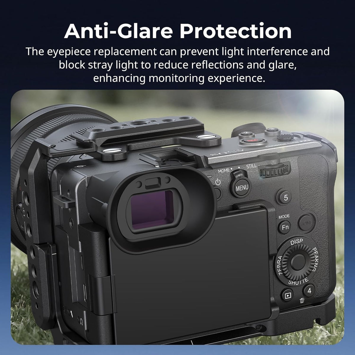 SMALLRIG FX2, 5975 Viewfinder Eyecup for Sony Soft Silicone Eye Cup Replacement, Anti-Glare Protection