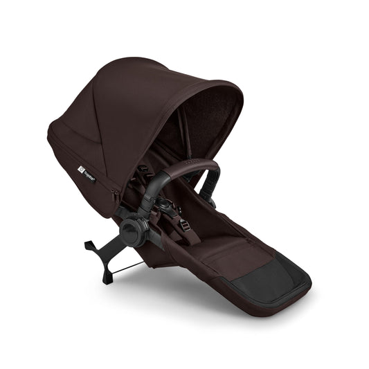 Bugaboo Donkey 6 Sibling Seat – Complete Second Seat Kit for Side-by-Side Double Stroller Conversion, Reversible & Reclining Toddler Seat with Sun Canopy – Cocoa Brown