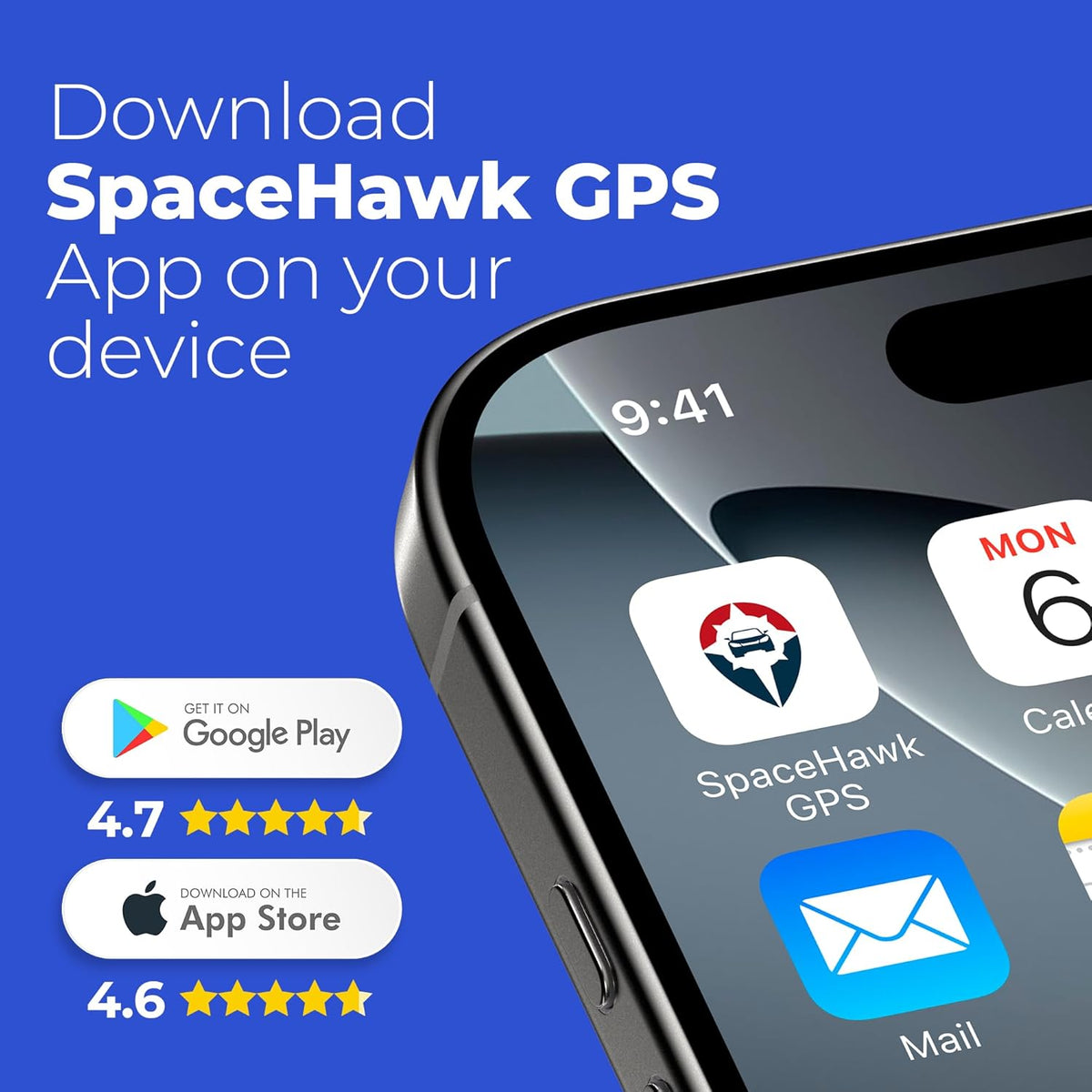 SpaceHawk GPS Assets Tracker - Real-Time Mini GPS System. Hidden GPS Tracking Device for Cars, Trucks, Trailers