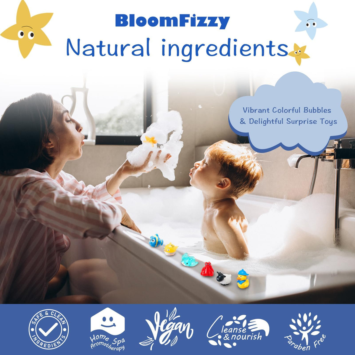30 Kids Bath Bombs with Surprise Inside – Gift Set with 30 Unique Land & Sea Animal Toys, Fun, Educational, and Child-Safe Natural Bath Bombs with Toys, Great Gift for Kids’ Birthdays & Christmas