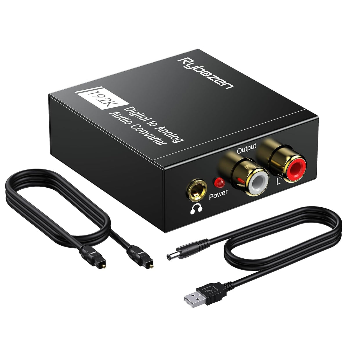 MICROWARE 192KHz, 3.5mm PS4 Digital to Analog Audio Converter DAC Digital SPDIF Coaxial Optical Convert to L/R RCA